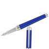 S T Dupont Eternity XL Fountain Pen - Blue Guilloche - 14K Nib - Pen Boutique Ltd