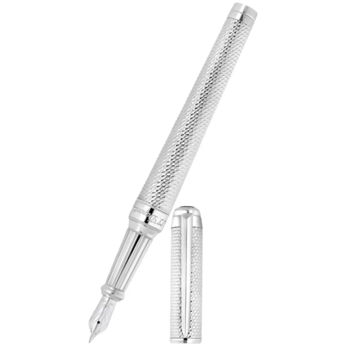 S T Dupont Eternity XL Fountain Pen - Diamondhead Palladium - 14K Nib - Pen Boutique Ltd