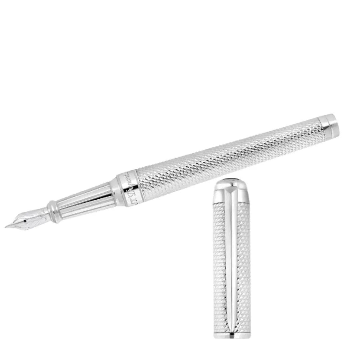 S T Dupont Eternity XL Fountain Pen - Diamondhead Palladium - 14K Nib - Pen Boutique Ltd