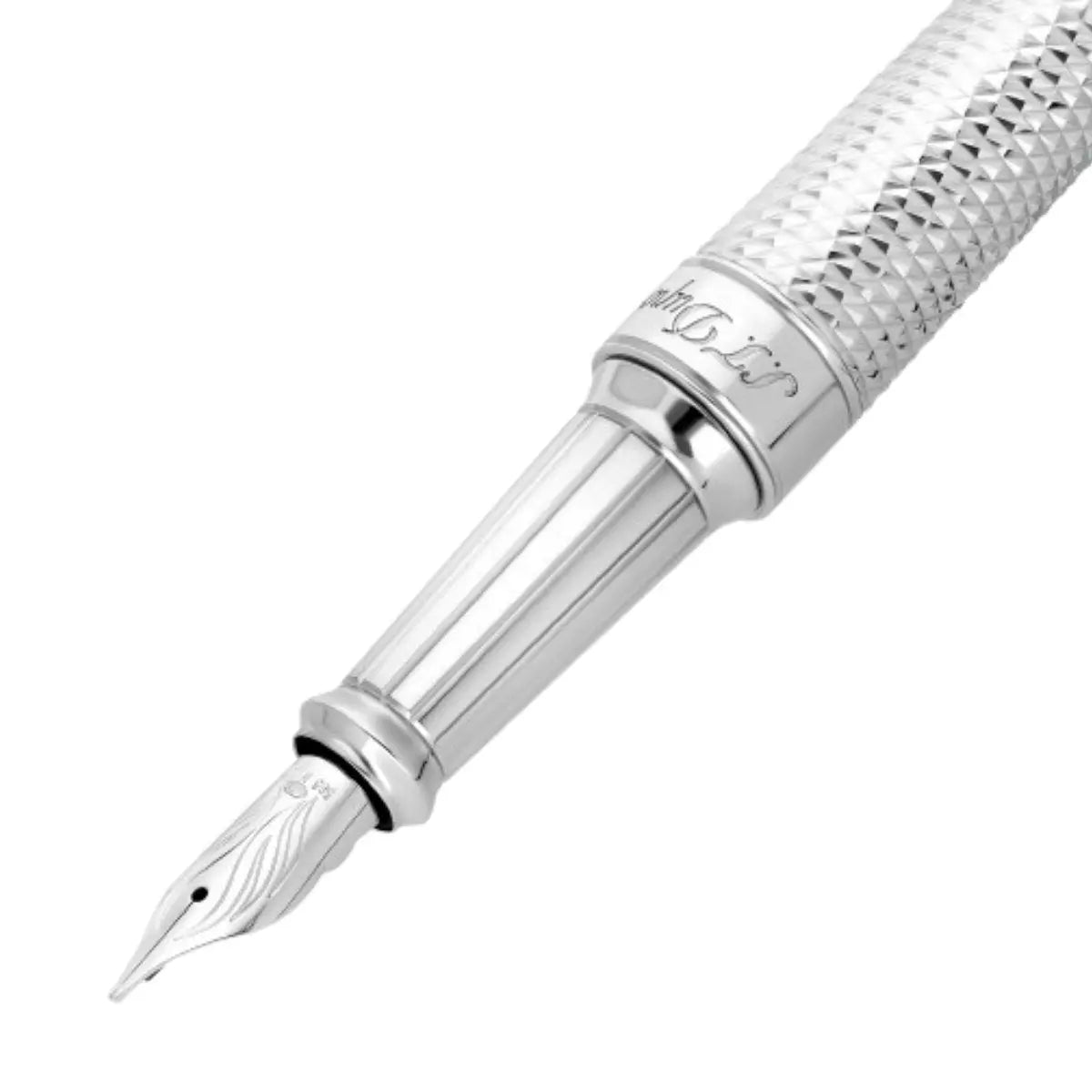 S T Dupont Eternity XL Fountain Pen - Diamondhead Palladium - 14K Nib - Pen Boutique Ltd