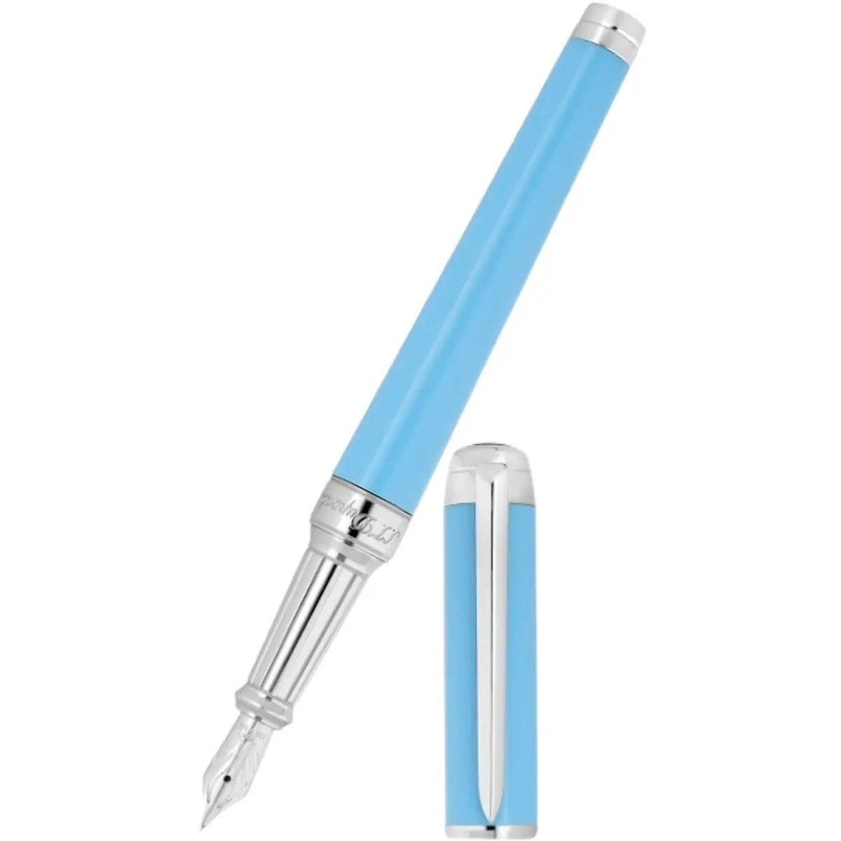 S T Dupont Eternity XL Fountain Pen - Turquoise - Lacquer - 14K Nib - Pen Boutique Ltd