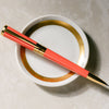 S T Dupont Liberte Ballpoint Pen - Coral - Gold Trim - Pen Boutique Ltd