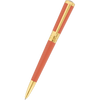 S T Dupont Liberte Ballpoint Pen - Coral - Gold Trim - Pen Boutique Ltd
