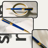S T Dupont Liberte Ballpoint Pen - Navy - Gold Trim - Pen Boutique Ltd