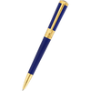 S T Dupont Liberte Ballpoint Pen - Navy - Gold Trim - Pen Boutique Ltd
