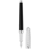 S T Dupont Line D Eternity Fire X Fountain Pen - Duo Black - Palladium Trim - 14K - Pen Boutique Ltd