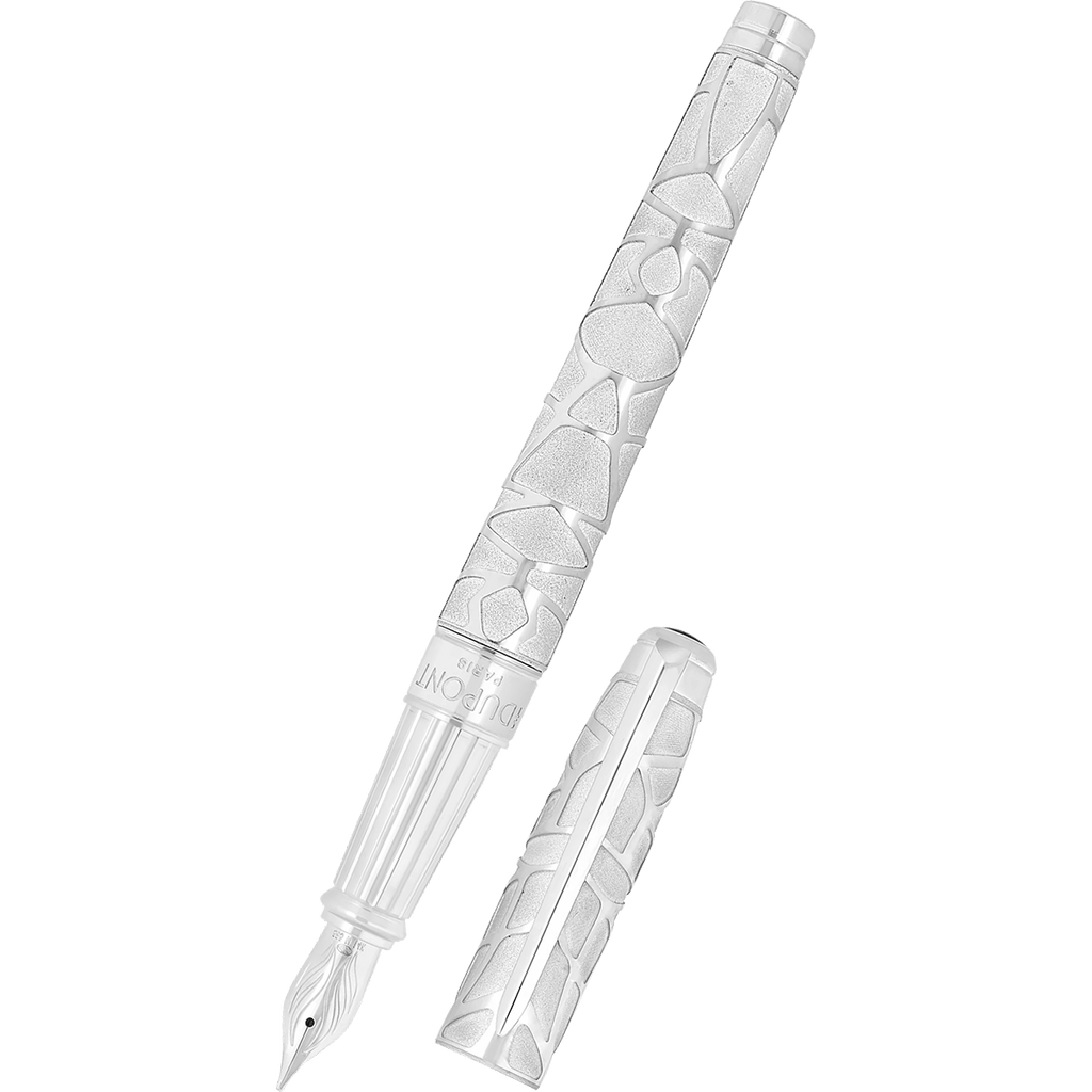 S T Dupont Line D Eternity Fountain Pen - Limited Edition - Orlinski Silver - Palladium Trim (Large) - Pen Boutique Ltd