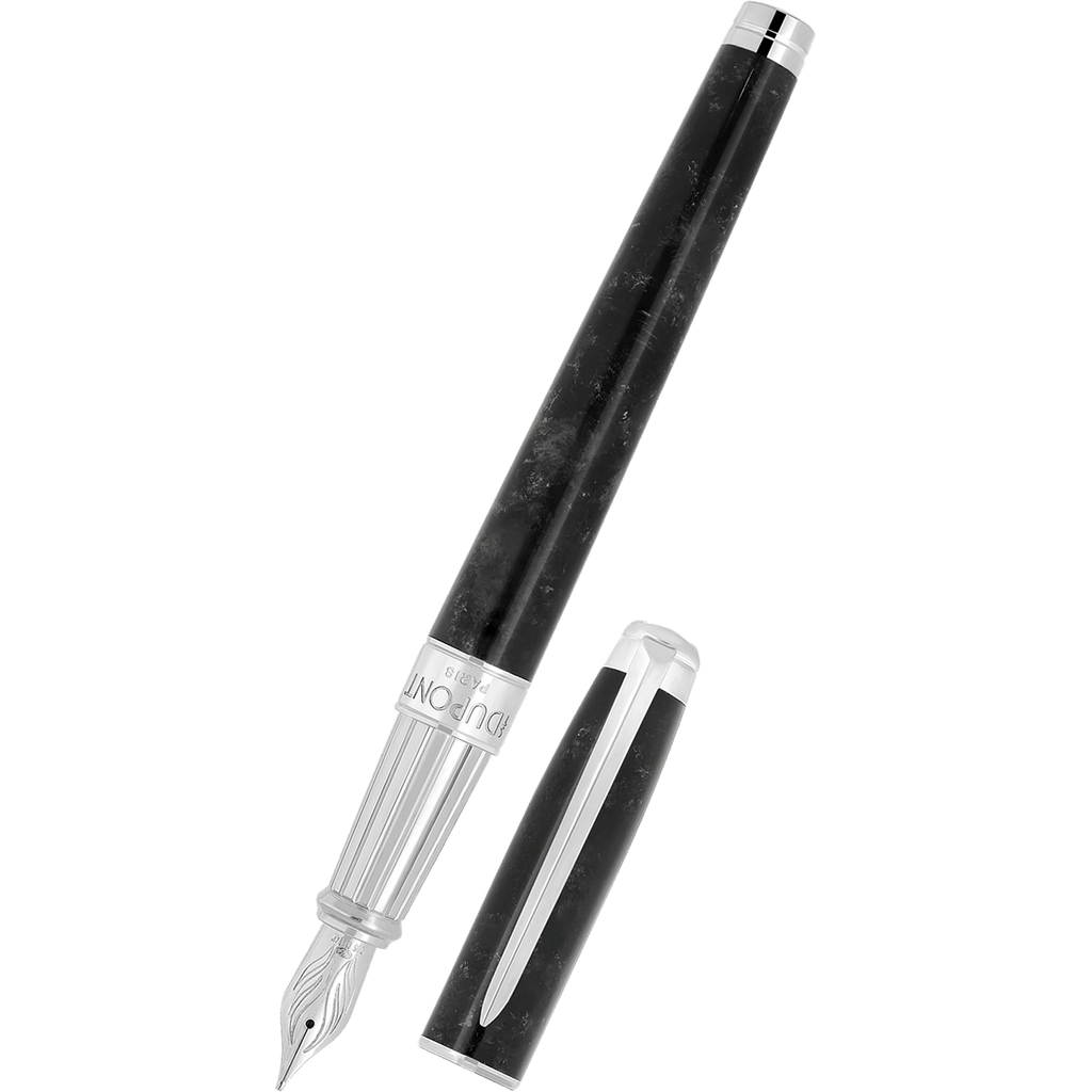 S T Dupont Line D Eternity Fountain Pen - Limited Edition - Popote Black - Palladium Trim - Pen Boutique Ltd