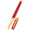 S T Dupont Line D Eternity Fountain Pen - Limited Edition - Popote Red - Yellow Gold Trim (Large) - Pen Boutique Ltd
