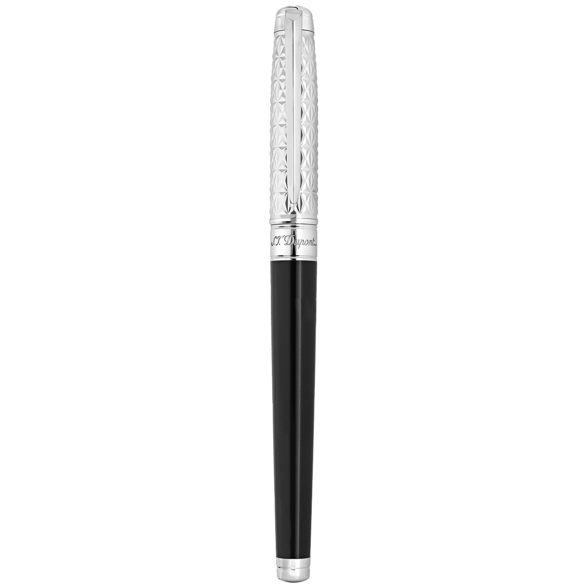 S T Dupont Line D Eternity Fire X Rollerball Pen - Duo Black - Palladium Trim - Pen Boutique Ltd