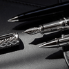S T Dupont Line D Eternity Fire X Rollerball Pen - Duo Black - Palladium Trim - Pen Boutique Ltd