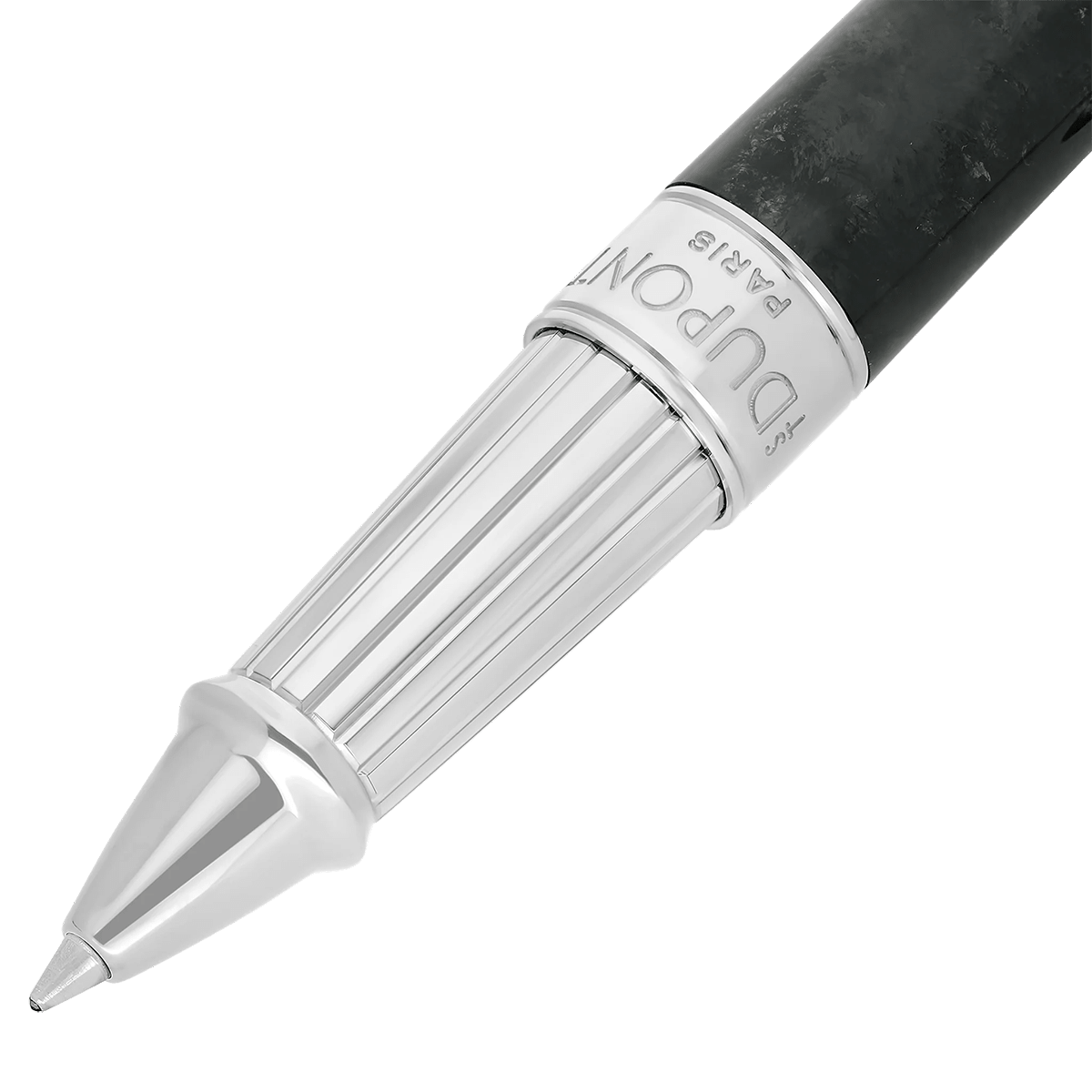 S T Dupont Line D Eternity Rollerball Pen - Popote Black - Palladium Trim (Medium) - Pen Boutique Ltd
