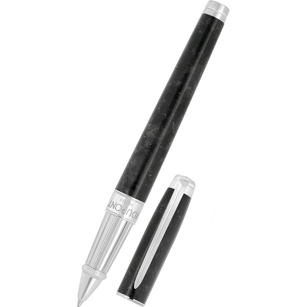 S T Dupont Line D Eternity Rollerball Pen - Popote Black - Palladium Trim (Medium) - Pen Boutique Ltd