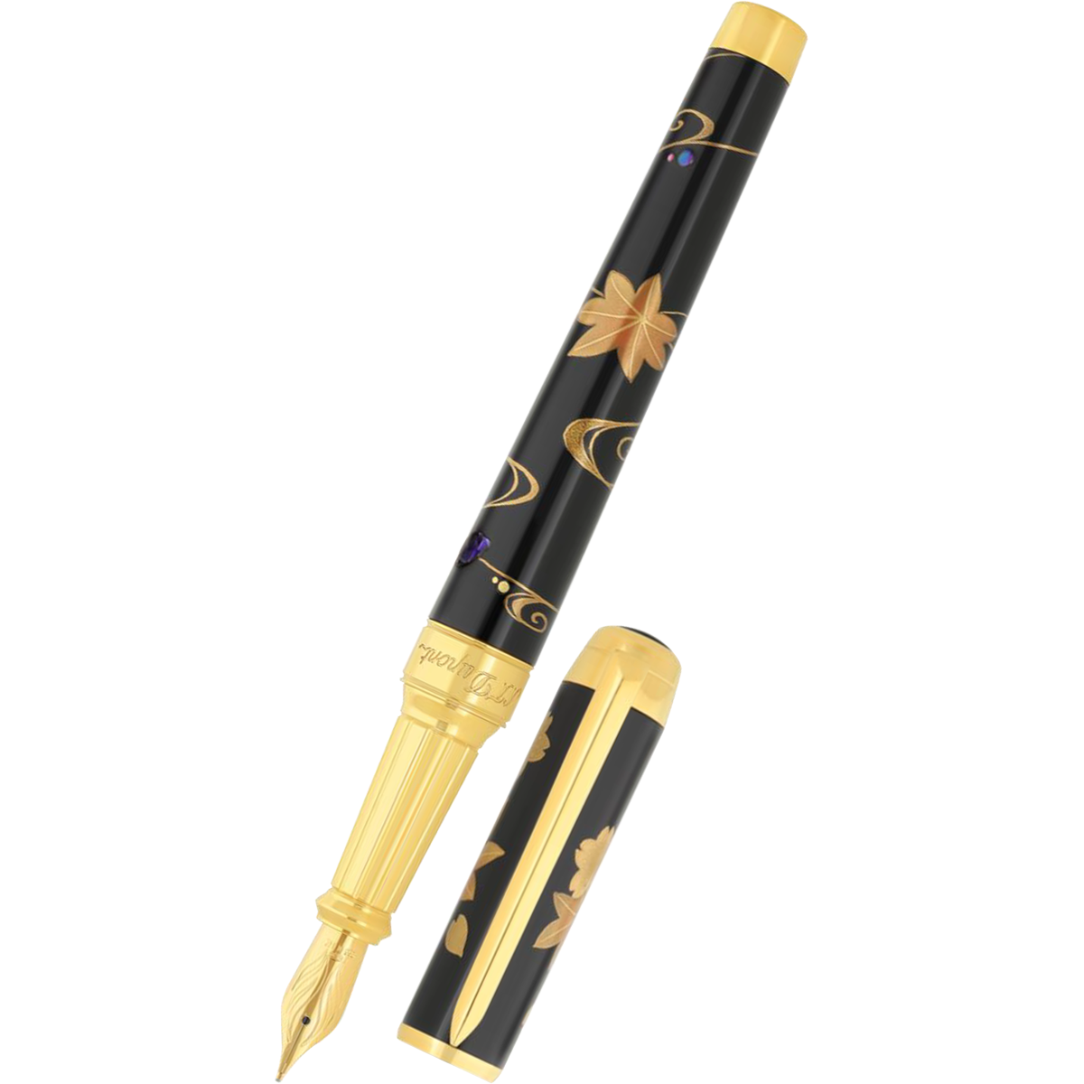 S T Dupont Line D Eternity XL Fountain Pen - Maki-E Ryusui Shunju-Pen Boutique Ltd
