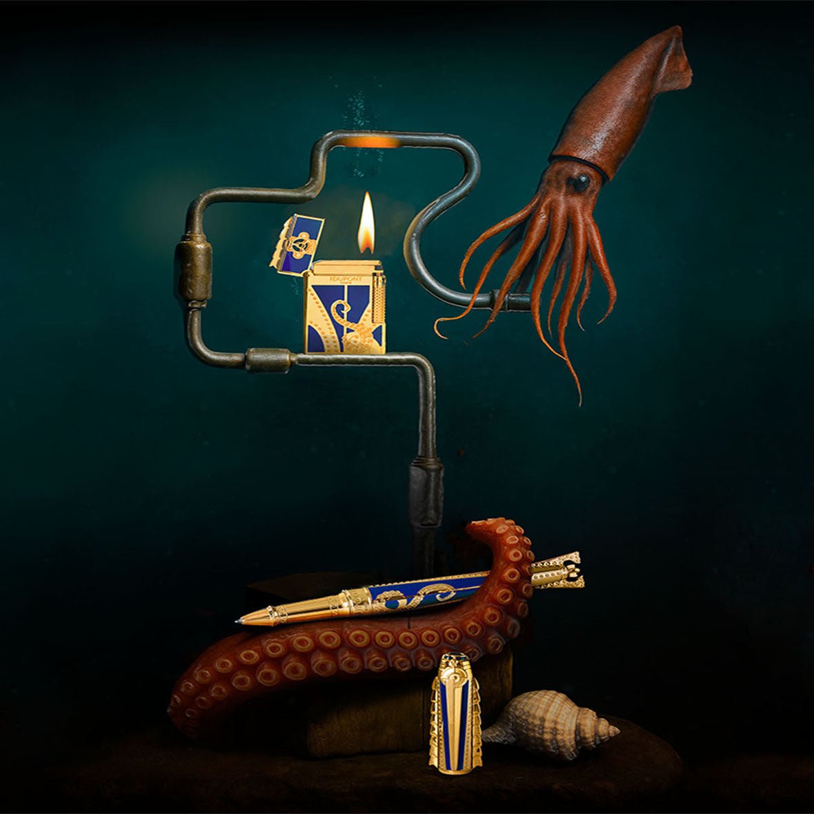 S T Dupont Line D Eternity XL Writing Kit - 20K Under the Sea (Limited Edition) - Pen Boutique Ltd