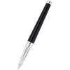S T Dupont Line D Fountain Pen - Eternity - Black - Palladium Trim (Large) - Pen Boutique Ltd