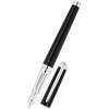 S T Dupont Line D Fountain Pen - Eternity - Black - Palladium Trim (Large) - Pen Boutique Ltd