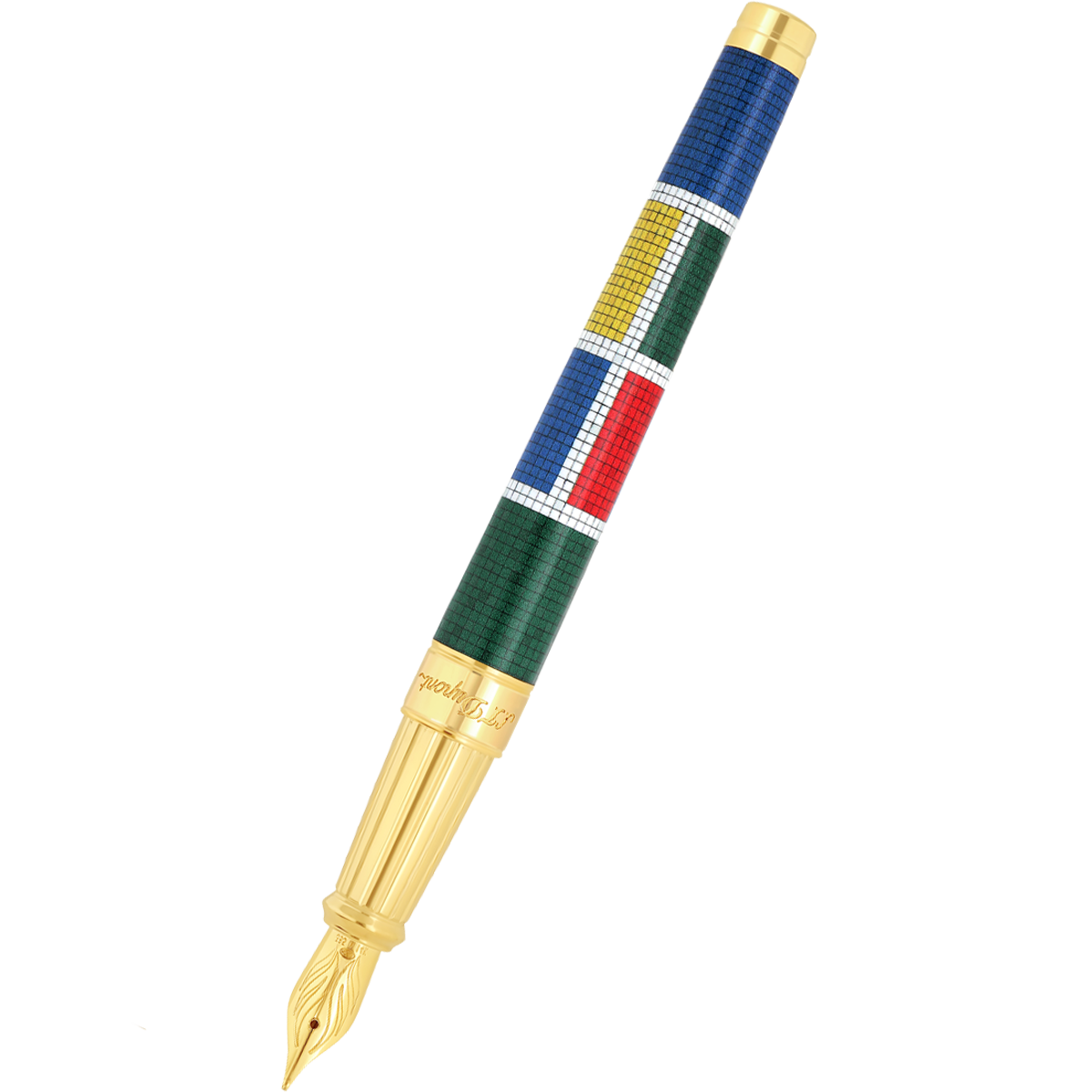 S T Dupont Line D Fountain Pen - Eternity Casablanca Multicolor (Large)-Pen Boutique Ltd