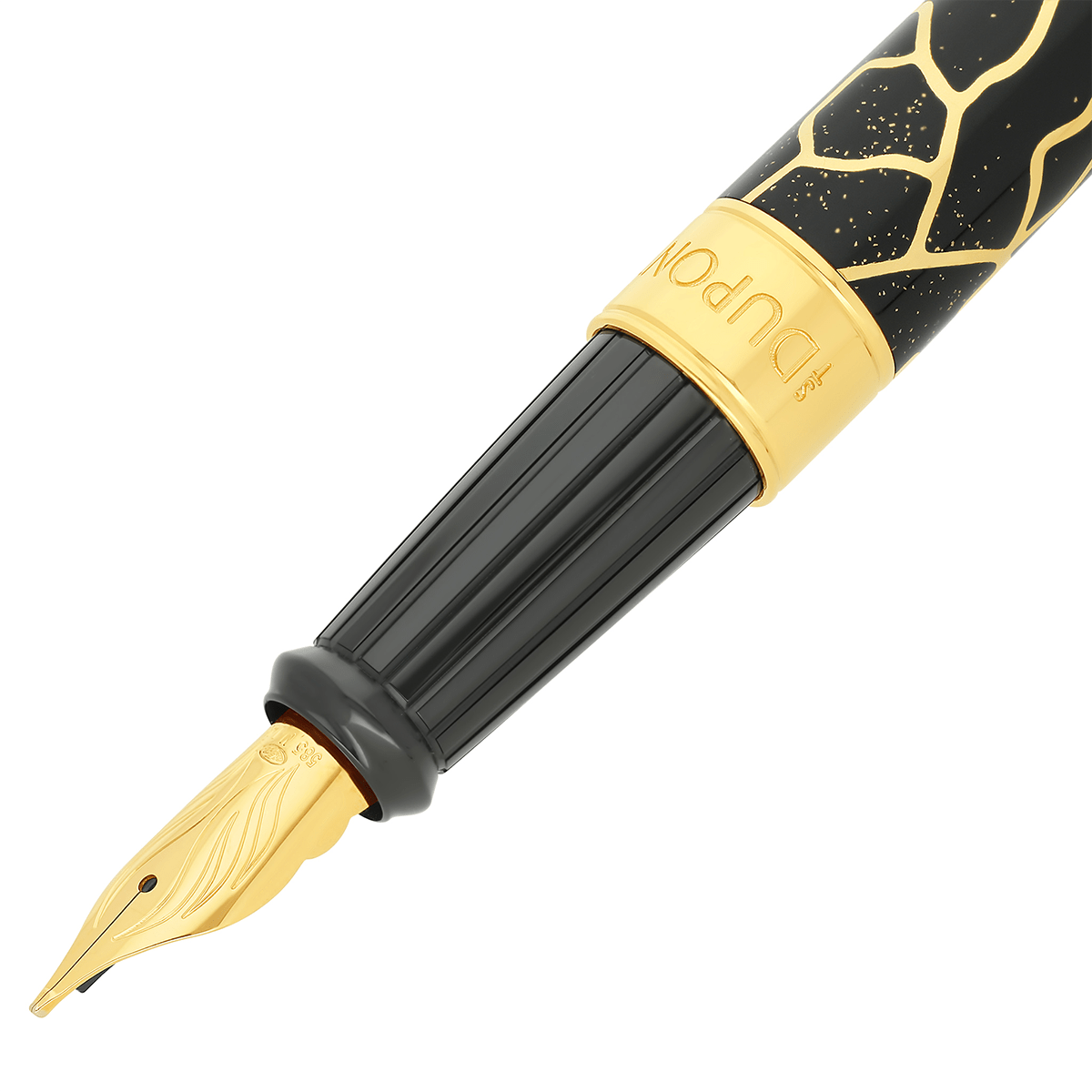 S T Dupont Line D Fountain Pen - Eternity Fender Black & Golden Large - Pen Boutique Ltd