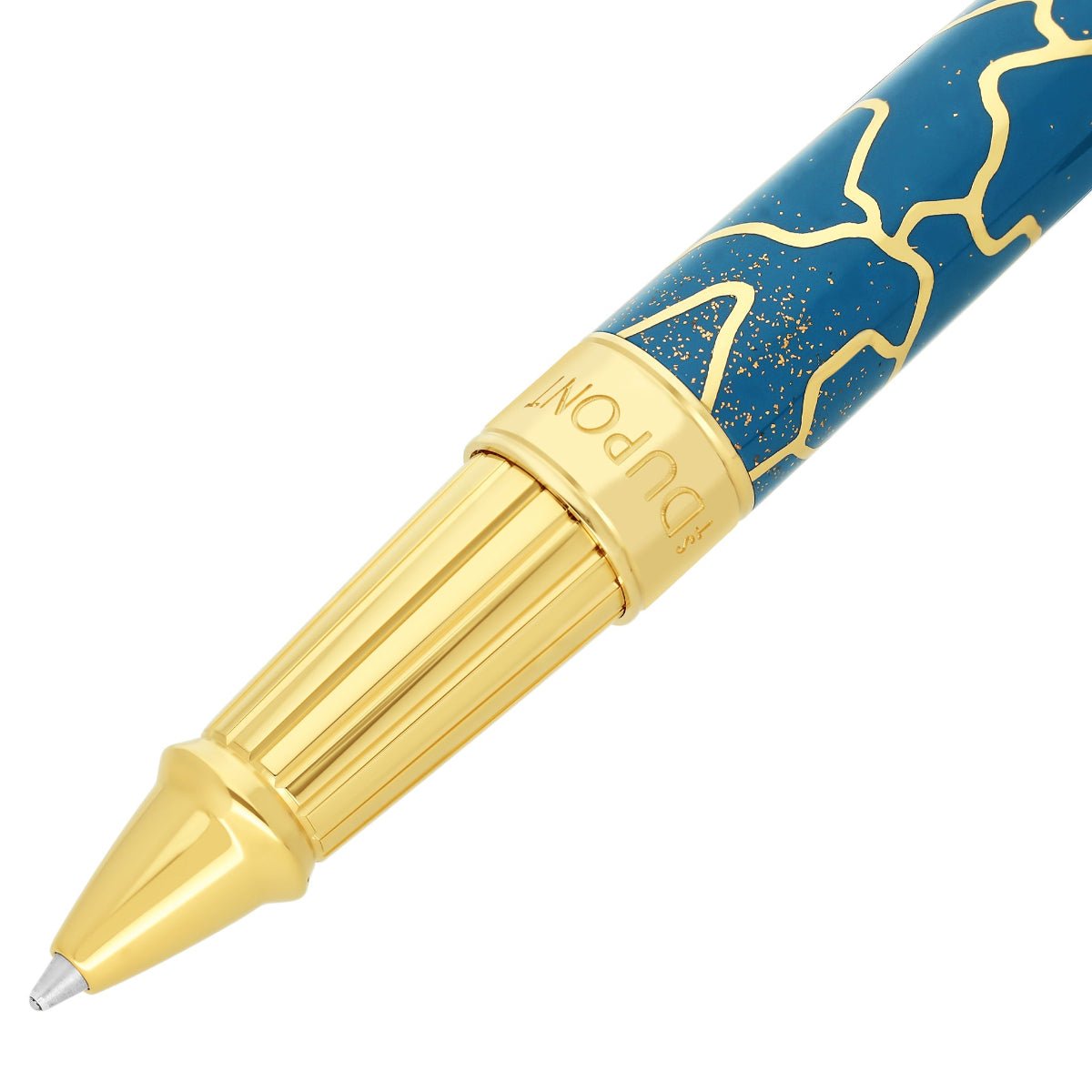 S T Dupont Line D Rollerball - Eternity Fender Blue & Golden (Large) - Pen Boutique Ltd