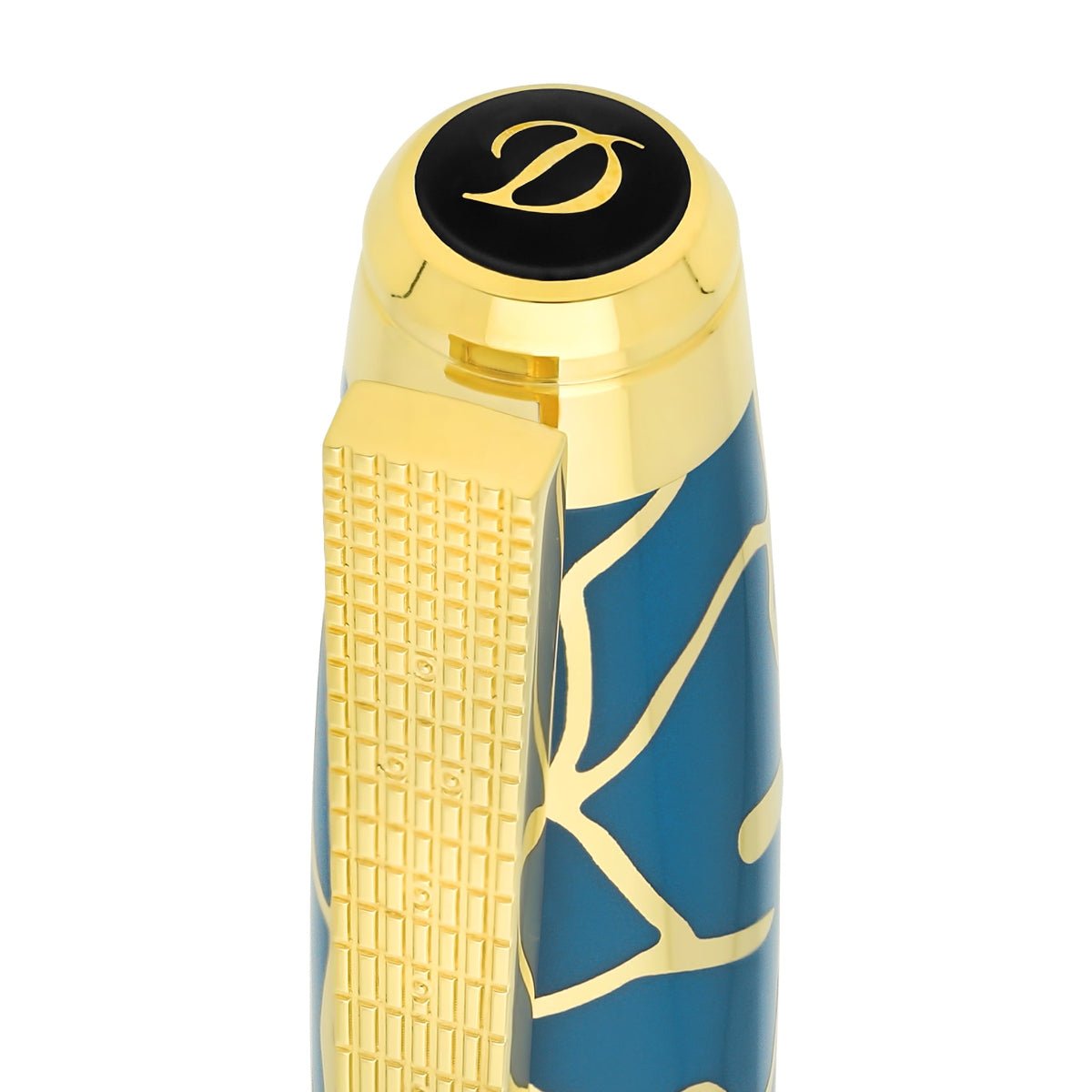 S T Dupont Line D Rollerball - Eternity Fender Blue & Golden (Large) - Pen Boutique Ltd