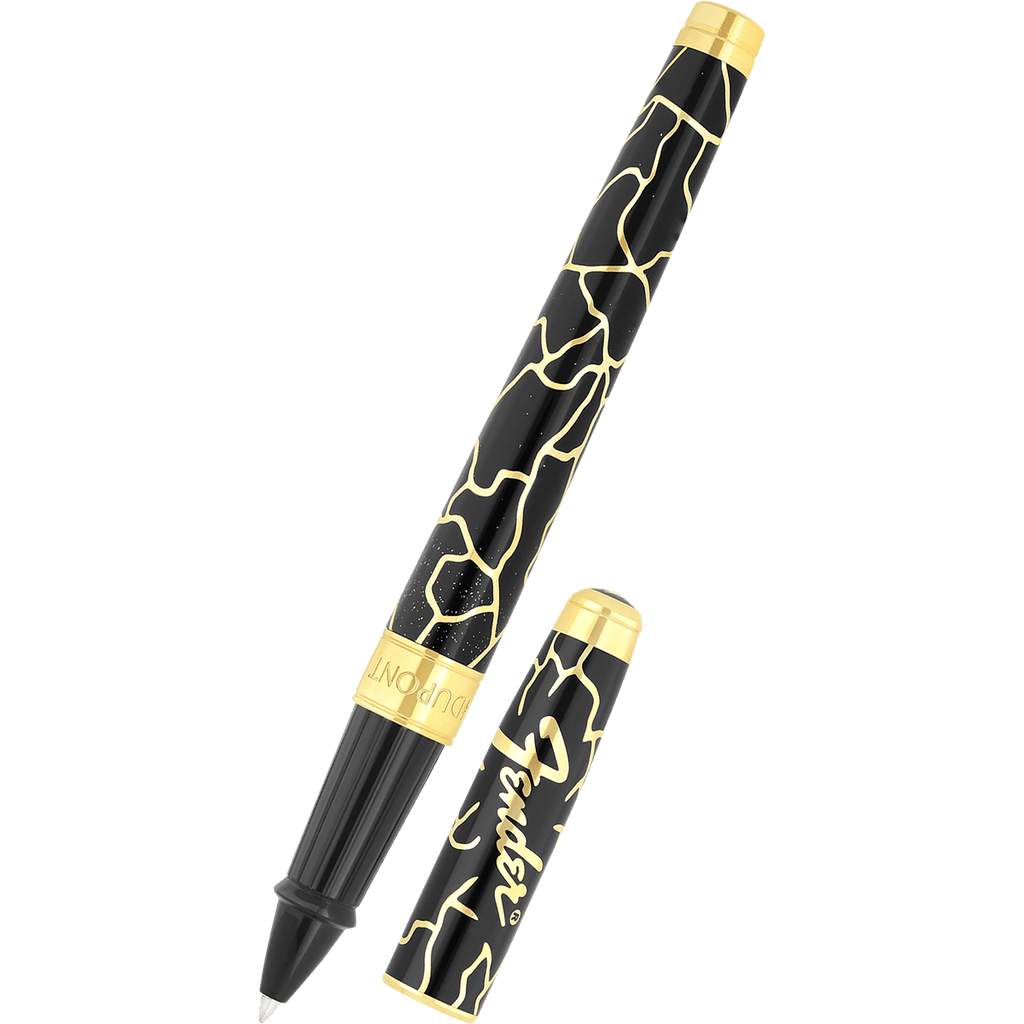 S T Dupont Line D Rollerball - Eternity Fender Black & Golden Large - Pen Boutique Ltd