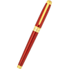 S T Dupont Line D Rollerball Pen - Eternity - Mane Guilloche Red - Gold Trim (Large) - Pen Boutique Ltd