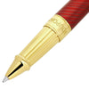 S T Dupont Line D Rollerball Pen - Eternity - Mane Guilloche Red - Gold Trim (Large) - Pen Boutique Ltd
