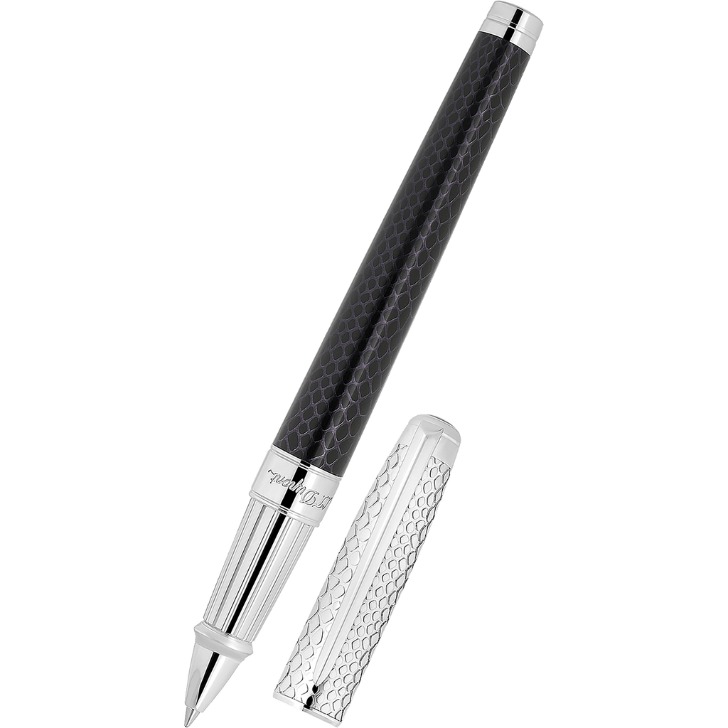 S T Dupont Line D Rollerball Pen - Wild Eternity - Black Snake Skin (Large) - Pen Boutique Ltd
