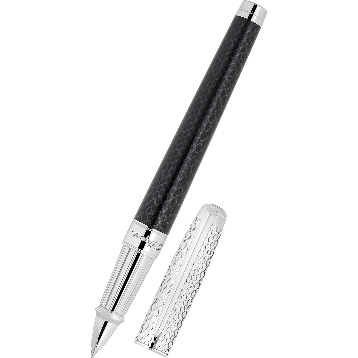S T Dupont Line D Rollerball Pen - Wild Eternity - Black Snake Skin (Large) - Pen Boutique Ltd