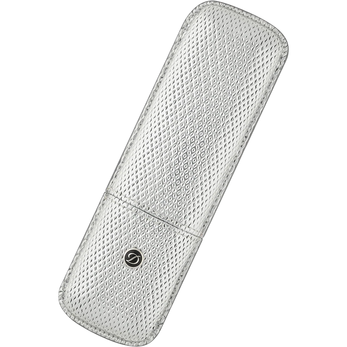 S T Dupont Rigid Two Pen Case - Silvery Mess