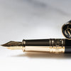 S T Dupont D - Initial Fountain Pen - Black - Gold Trim - Pen Boutique Ltd