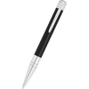 S T Dupont D - Initial Ballpoint Pen - Black - Chrome Trim - Pen Boutique Ltd