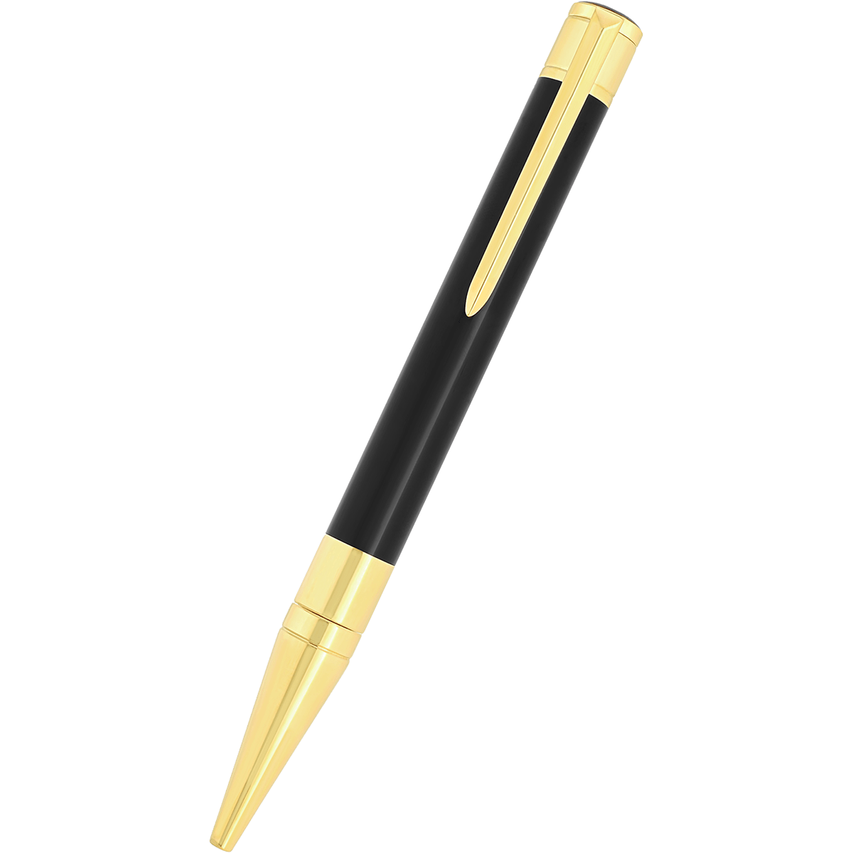 S T Dupont D - Initial Ballpoint Pen - Black - Gold Trim - Pen Boutique Ltd