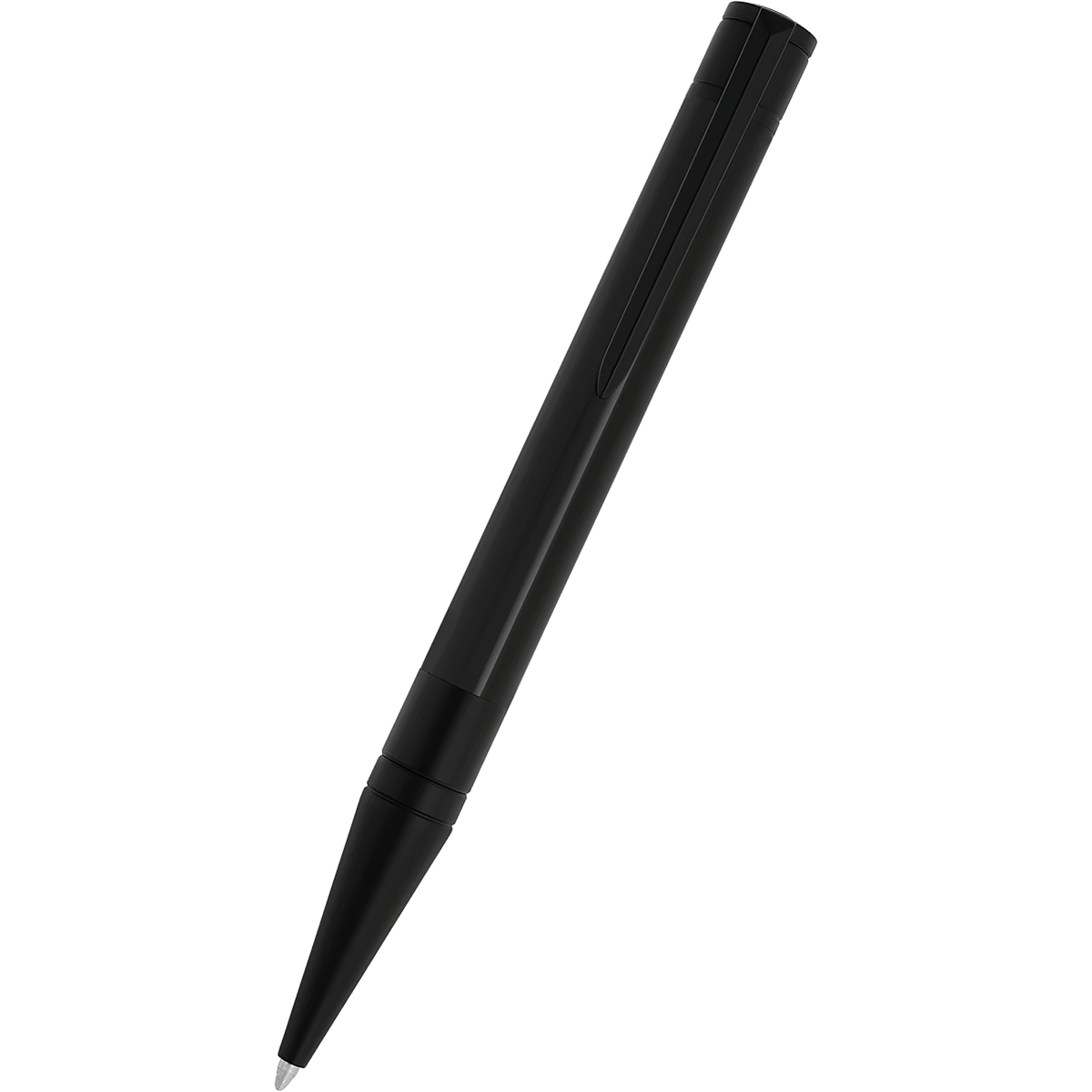 S T Dupont D - Initial Ballpoint Pen - Black - Matte Black Trim - Pen Boutique Ltd