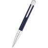 S T Dupont D - Initial Ballpoint Pen - Blue - Chrome Trim - Pen Boutique Ltd