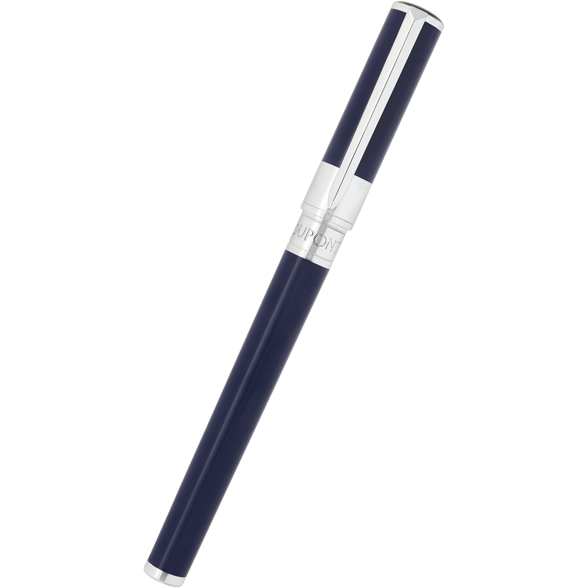 S T Dupont D - Initial Rollerball Pen - Blue - Chrome Trim - Pen Boutique Ltd