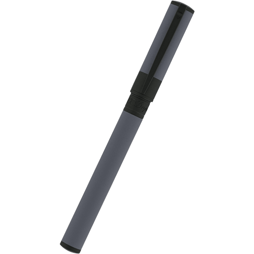 S T Dupont D - Initial Rollerball Pen - Velvet - Graphite/Matte Black - Pen Boutique Ltd