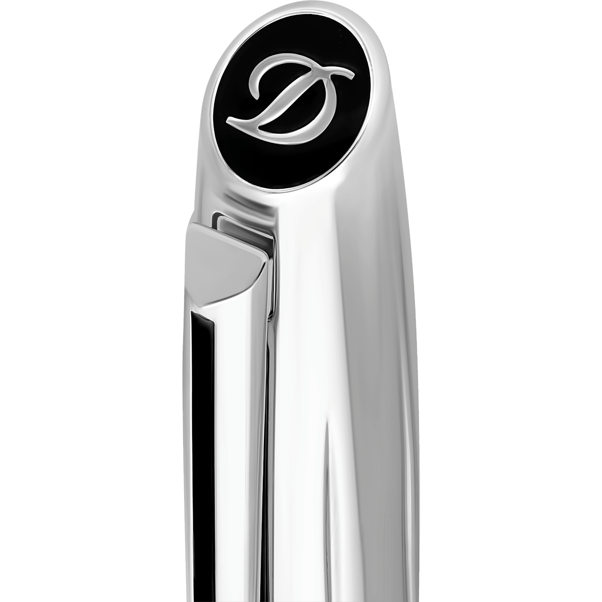ST Dupont Defi Millennium Rollerball Pen - Black - Shiny Silver Trim - Pen Boutique Ltd