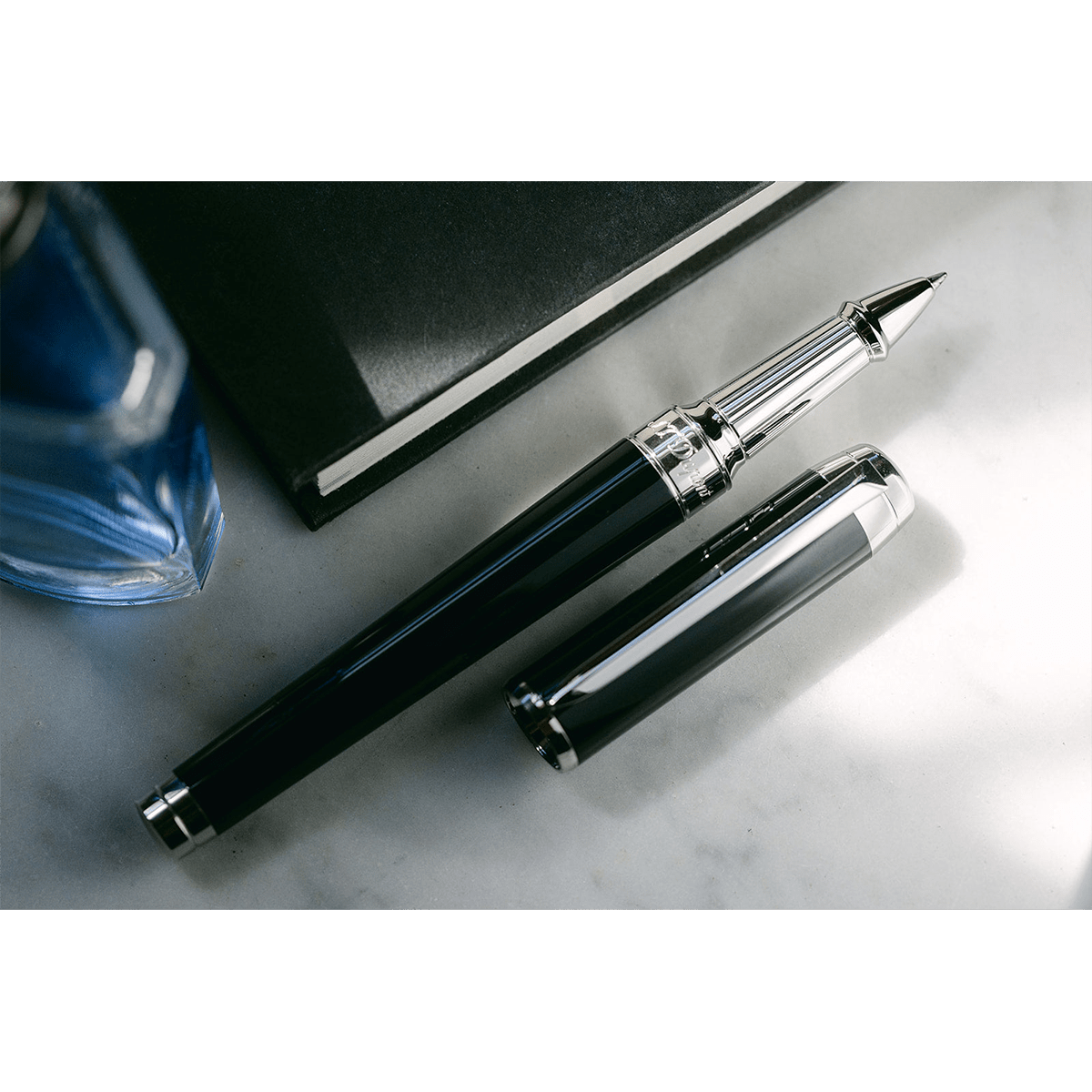 S T Dupont Eternity XL Rollerball Pen - Black - Lacquer - Pen Boutique Ltd