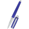 ON Sale: S T Dupont Line D Fountain Pen - Velvet Firehead Guilloche - Ocean Blue - Pen Boutique Ltd