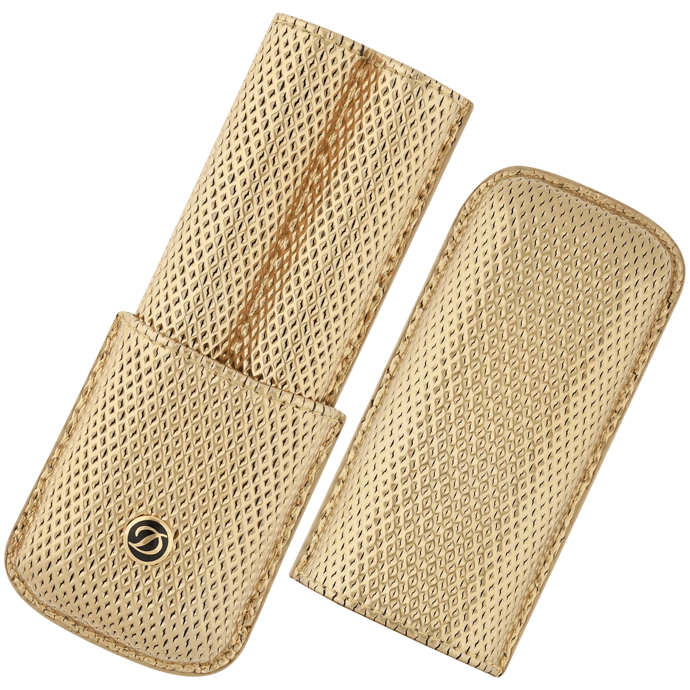 S T Dupont Rigid Two Pen Case - Golden Mess - Pen Boutique Ltd