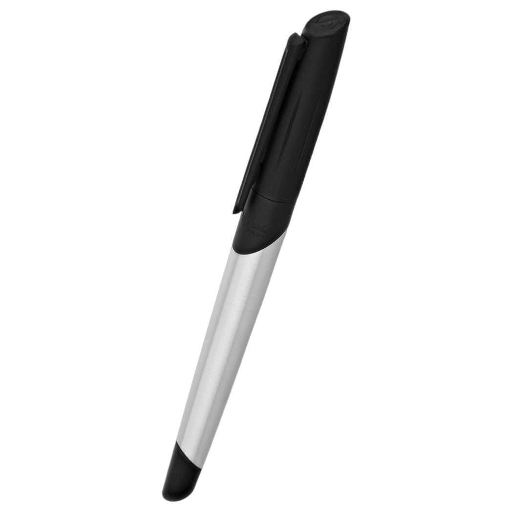 On Sale: S.T. Dupont Defi Millennium Stealth Rollerball Pen - Brushed Chrome with Matte Black - Pen Boutique Ltd