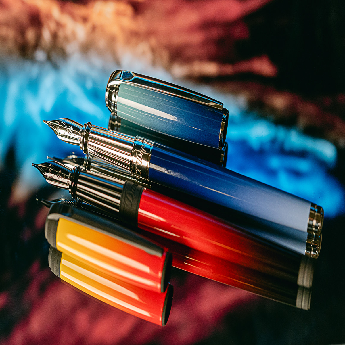 On Sale: S.T. Dupont Line D Fountain Pen - Gradient - La Flamme - Large - Pen Boutique Ltd