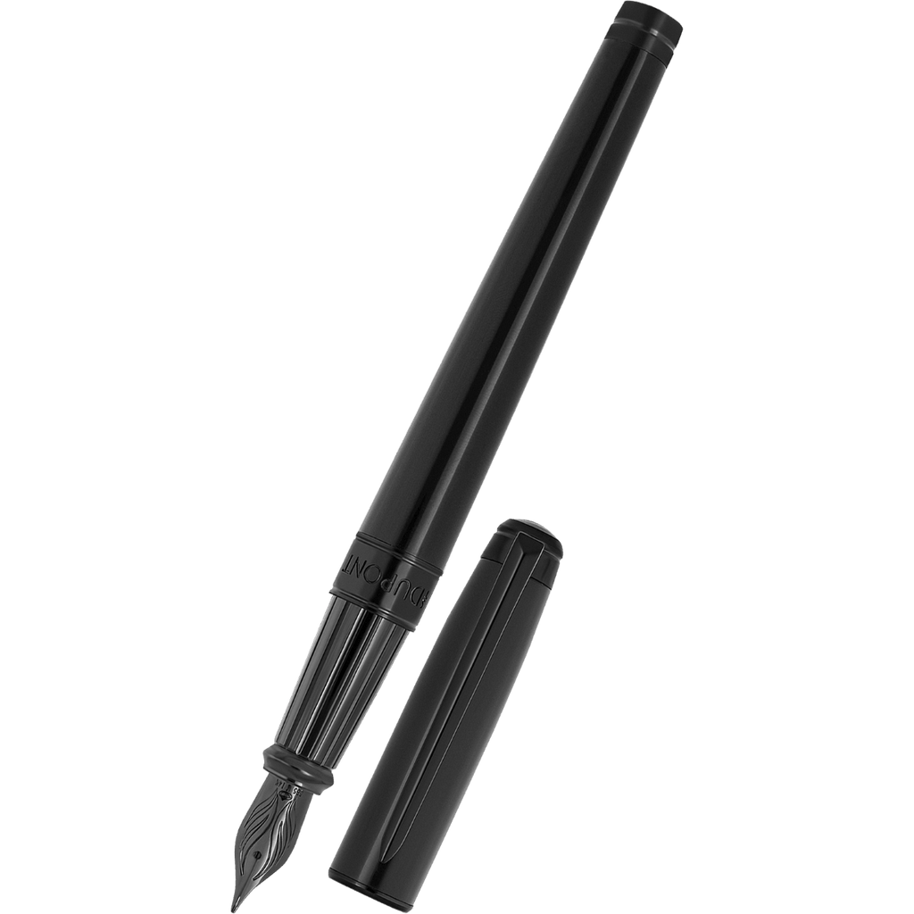 S T Dupont Line D Fountain Pen - Eternity - Silky Black (Large) - Pen Boutique Ltd
