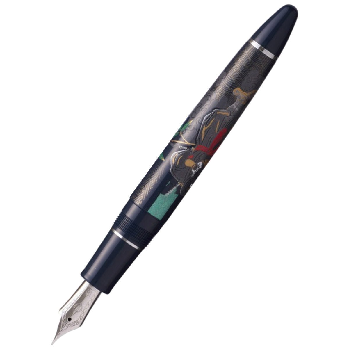 Sailor 1911L Maki - e Ninja Fountain Pen - In - Rhodium Trim - 21K Gold Nib - Pen Boutique Ltd