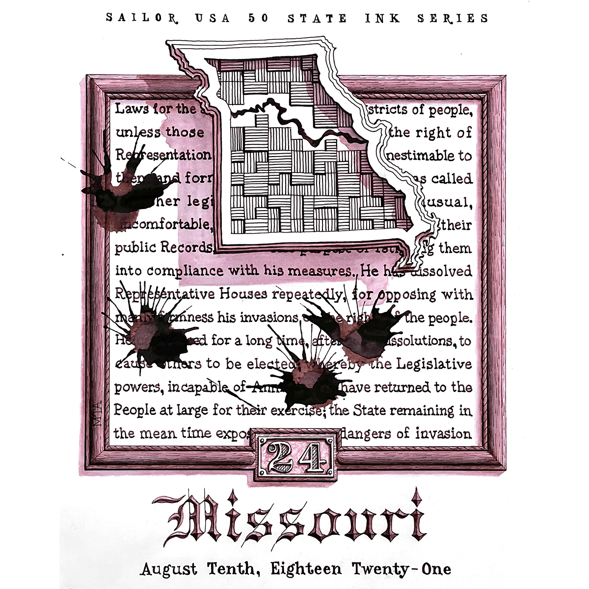 Sailor Bottled Ink - 50 State Ink – Missouri - 20ml - Pen Boutique Ltd
