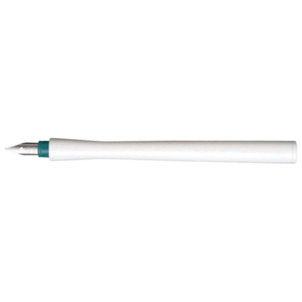 Sailor Compass Hocoro Dip Pen - White/Dark Green - 1.0mm Calligraphy - Pen Boutique Ltd
