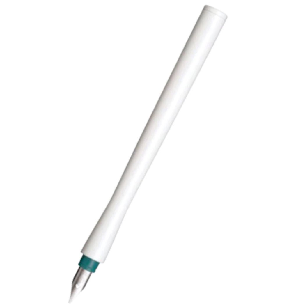 Sailor Compass Hocoro Dip Pen - White/Dark Green - 1.0mm Calligraphy - Pen Boutique Ltd