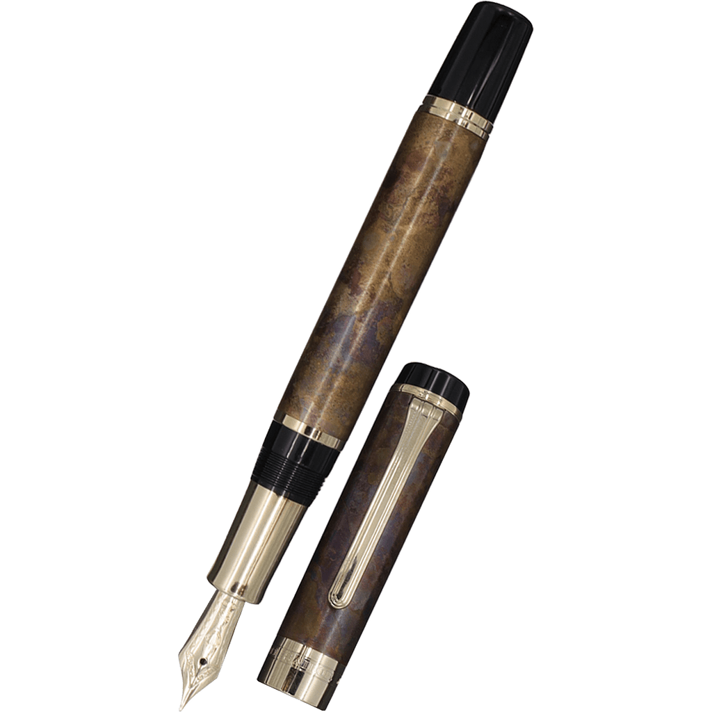 Sailor Cylint Patina Fountain Pen - Brown Patina Hanmon - Kujiyau - 21K - Pen Boutique Ltd
